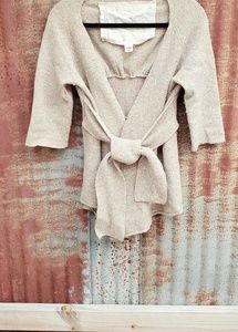 Anthropologie crop sweater with front tie